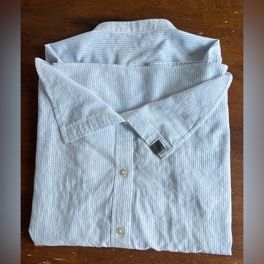 Banana Republic CollarLess Long Sleeve Buttons Up Shirt - Picture 7 of 7